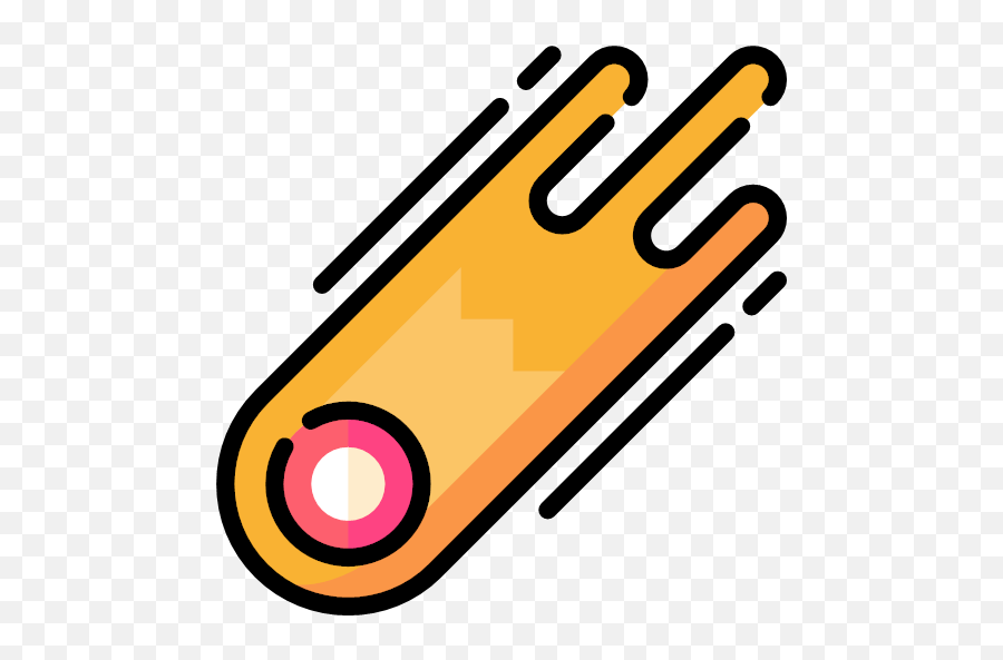 Lineal With Color Comet Icon Png