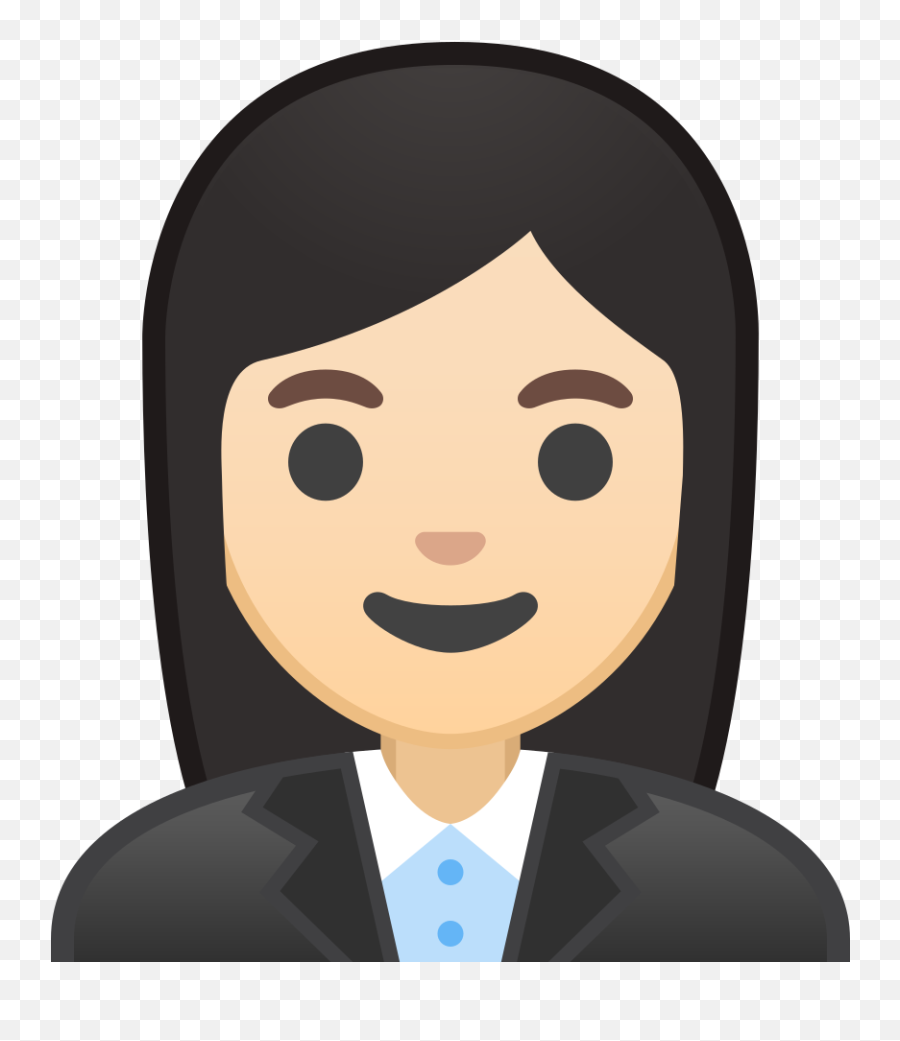 Woman Office Worker Light Skin Tone Icon Noto Emoji People - Woman Office Icon Png,Women Face Png