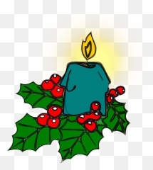 Holly Christmas Candle - Free Vector Graphic On Pixabay Candela Vischio Natale Disegni Colorati Png,Christmas Candle Png