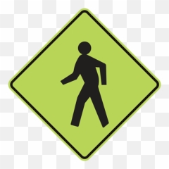 W11 - 2 PEDESTRIAN SYMBOL US Municipal Cross Walk Sign png