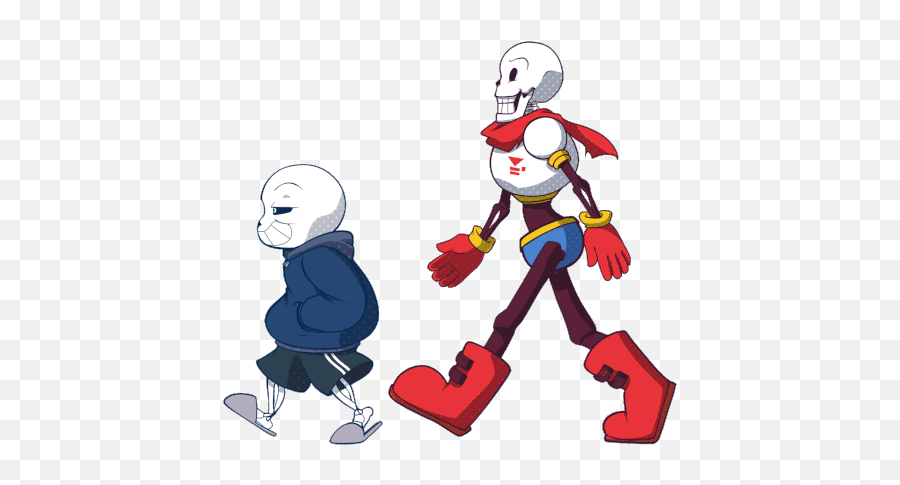 Yes Undertale Sticker - Yes Undertale Walking Discover Sans And Papyrus Walking Png,Papyrus Icon