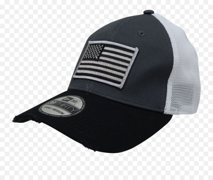 Download American Flag Vintage Mesh Blackgraphitewhite Cap - Baseball Cap Png,Black And White American Flag Png