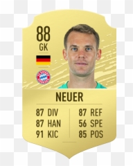 Fifa 20 Player Ratings - Best Goalkeepers EA SPORTS Carta De Neuer Fifa png