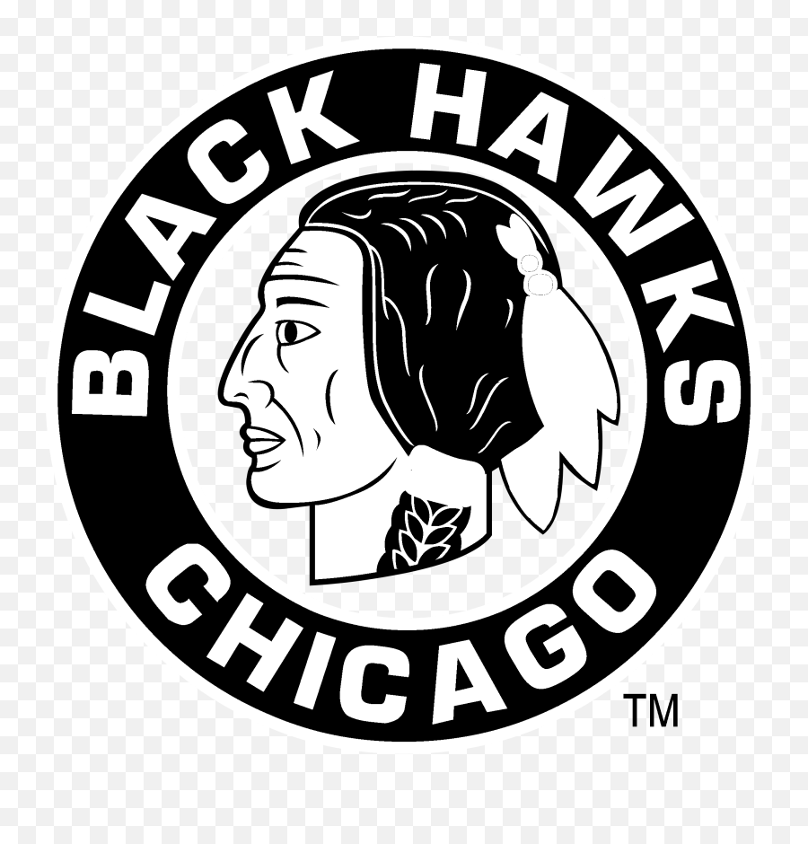 Chicago Blackhawks Logo Black And White - Chicago Black Hawk Clip Art Png,Blackhawks Logo Png