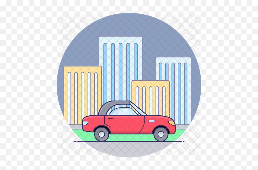 Two Door Car Icon Of Colored Outline - City Car Png,Car Door Png