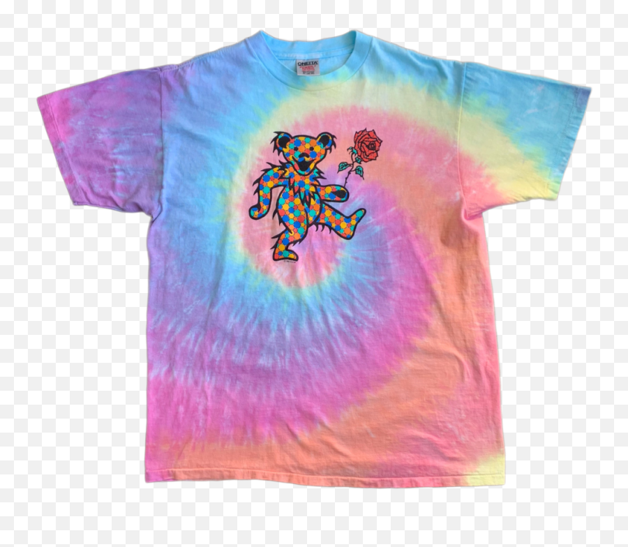 1993 Grateful Dead Bear Rose Tie - Dye Tshirt U2014 Animals Png,Dead Rose Png