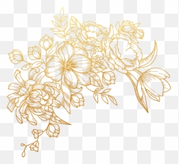 Flower Florals Flowers Png Goldflower - Gold Flower Vector Png,Florals Png