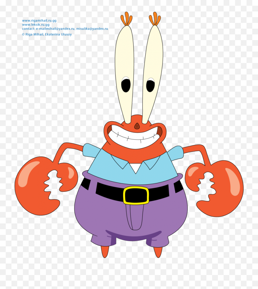 Download Hd Mr Crab From Spongebob - Mr Crab Spongebob Png,Spongebob Characters Png