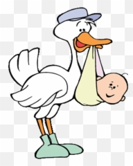 Library Of Stork And Baby Graphic Free Png Files - Baby With Stork Clipart,Stork Png