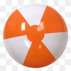 Orange White Beach Ball Png Image - Circle,Beach Balls Png