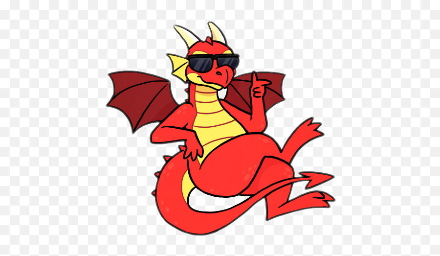 Download Dragon Red Cool Chill - Cool Dragon Cartoon Png,Cartoon Dragon Png