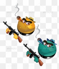 Gangster Emoticon - Smiley png