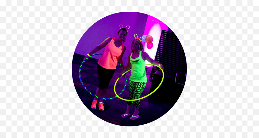 Download Hd Two Hula Hoopers Posing - Circle Png,Hula Hoop Png