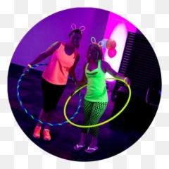 Download Hd Two Hula Hoopers Posing - Circle Png,Hula Hoop Png