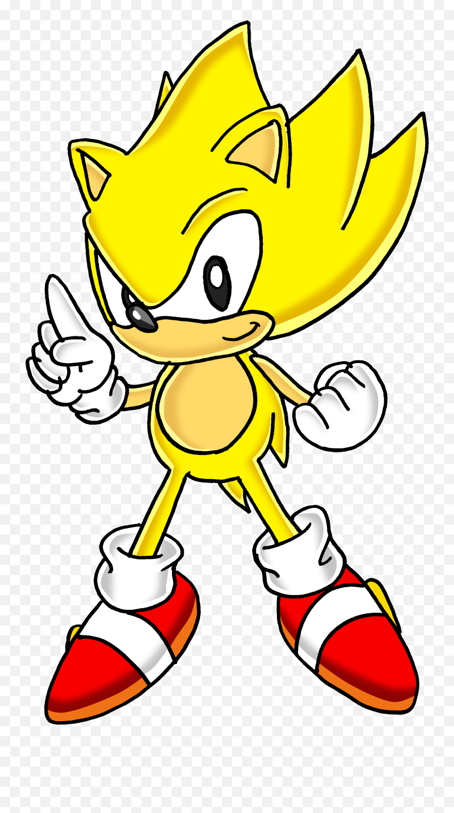 Sonic The Hedgehog Clipart Super - Sonic The Hedgehog Classic Super Sonic Png,Sonic The Hedgehog Png