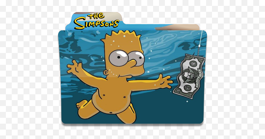 The Simpsons Bart Folder Folders Free Icon Of - Album De Nirvana Nevermind Png,Simpsons Logo Png