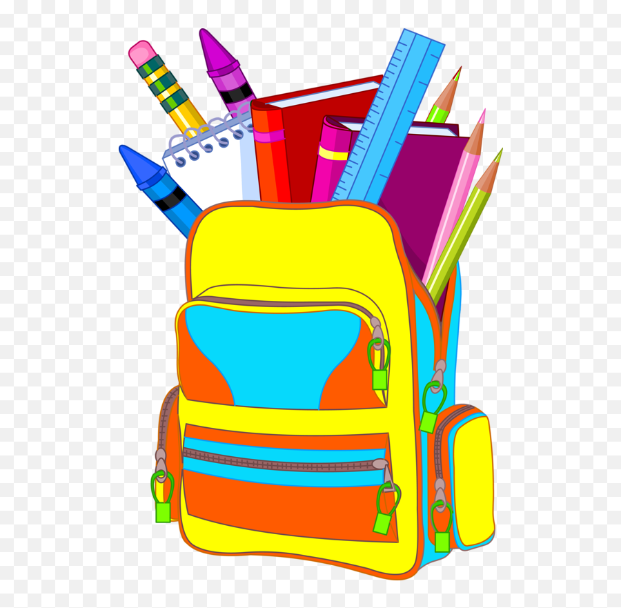 School Bag Clipart Png Bed - Animated School Bag Png,School Supplies Png