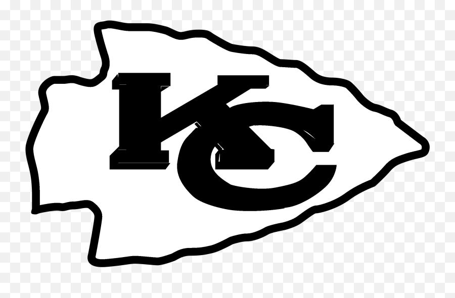 Kansas City Chiefs Logo Black And Ahite - Kc Chiefs Logo Png,Kansas City Chiefs Logo Png
