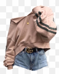 Brown Blue Outfit Polyvore Moodboard - Shorts Gucci Crop Top Png,Cool Pngs
