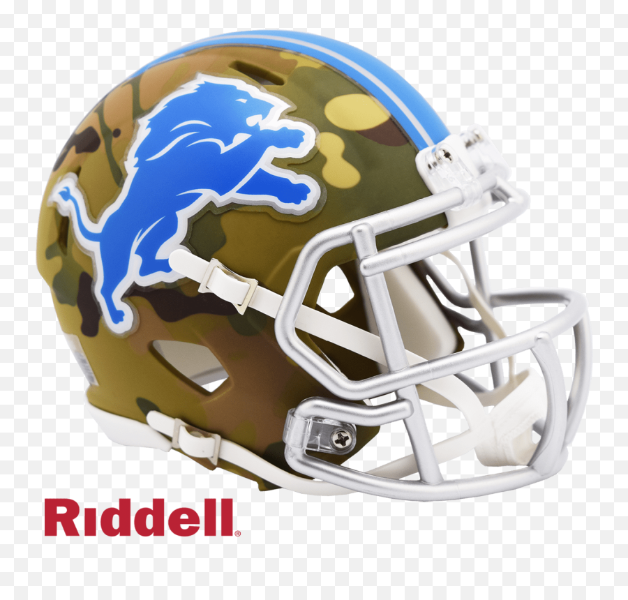 Detroit Lions - Camo Alternate Speed Riddell Mini Football Jacksonville Jaguars Mini Helmet Png,Detroit Lions Png