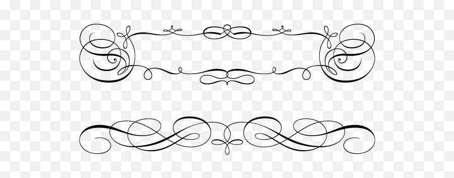Calligraphy Vector Png Image Background - Scroll Borders,Calligraphy Png