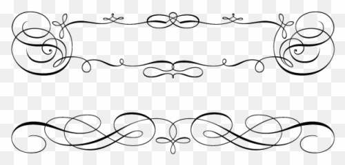 Calligraphy Vector Png Image Background - Scroll Borders