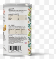 The Honest Kitchen Pumpkin Spice Latte - Nutrition Facts Label png