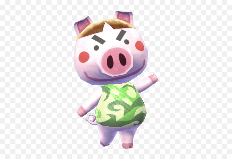 Download Hd Leaf And Pig Emoji - Pink Pig Animal Crossing Png,Pig Emoji Png