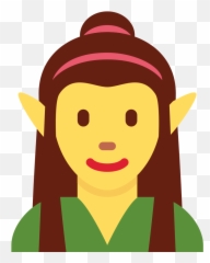 Woman Elf Emoji Clipart Free Download Transparent Png - Elf Emoji Google,Elf Ear Png