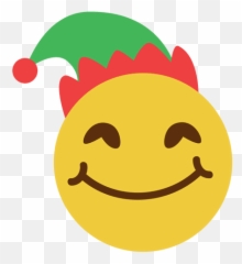 Smiling Elf Hat Face Emoticon 11 - Smiley png