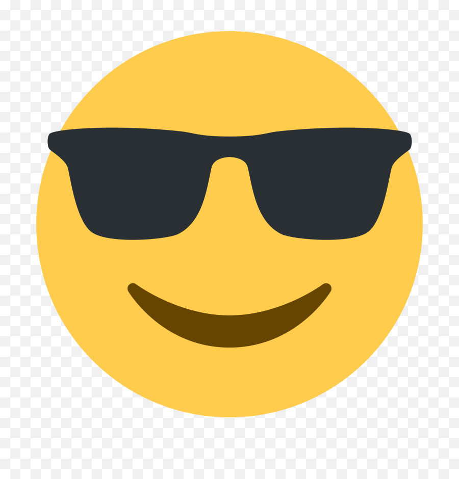 Twemoji 1f60e - Glasses Emoji Png,Sunglasses Emoji Transparent