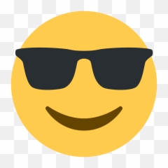 Twemoji 1f60e - Glasses Emoji Png,Sunglasses Emoji Transparent