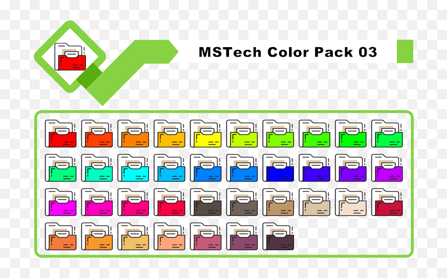 Mstech Color Pack 03 - Vertical Png,Tech Icon Pack