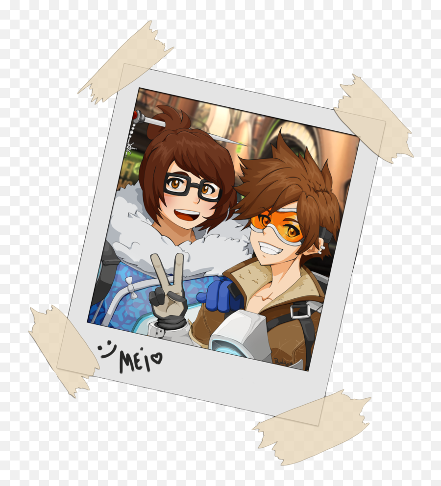 Overwatch Sticker - Anime Overwatch Fanart Tracer Png,Mei Overwatch Png