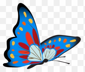 Butterfly Clipart - Kupu Kupu Warna Biru Png,Blue Butterflies Png