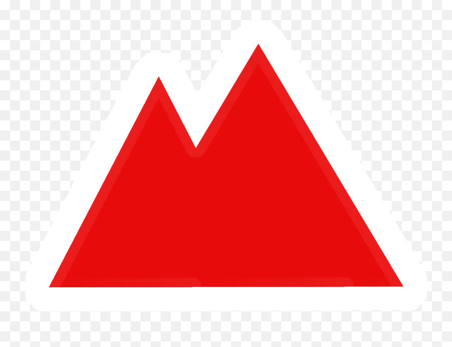 Mountains Red With White Border - Red Flag Png,White Border Png