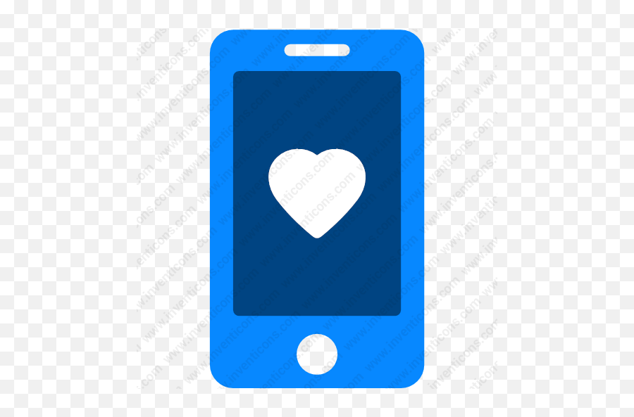 Download Mobile Heart Vector Icon Inventicons - Smartphone Png,App With Heart Icon