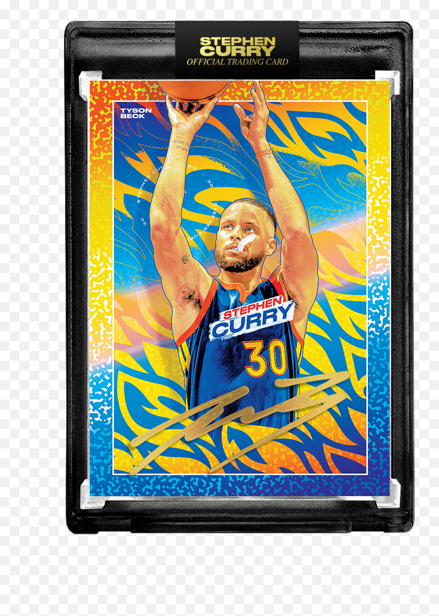 Stephen Curry X Tyson Beck - Icon Artist Auto Metallic Gold One Of One For Basketball Png,Icon Painter