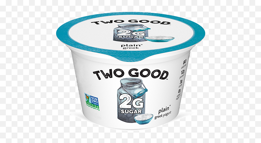 Plain Two Good Greek Lowfat Yogurt With 2 Grams Of Total Sugar - Two Good Greek Yogurt Png,Yogurt Png