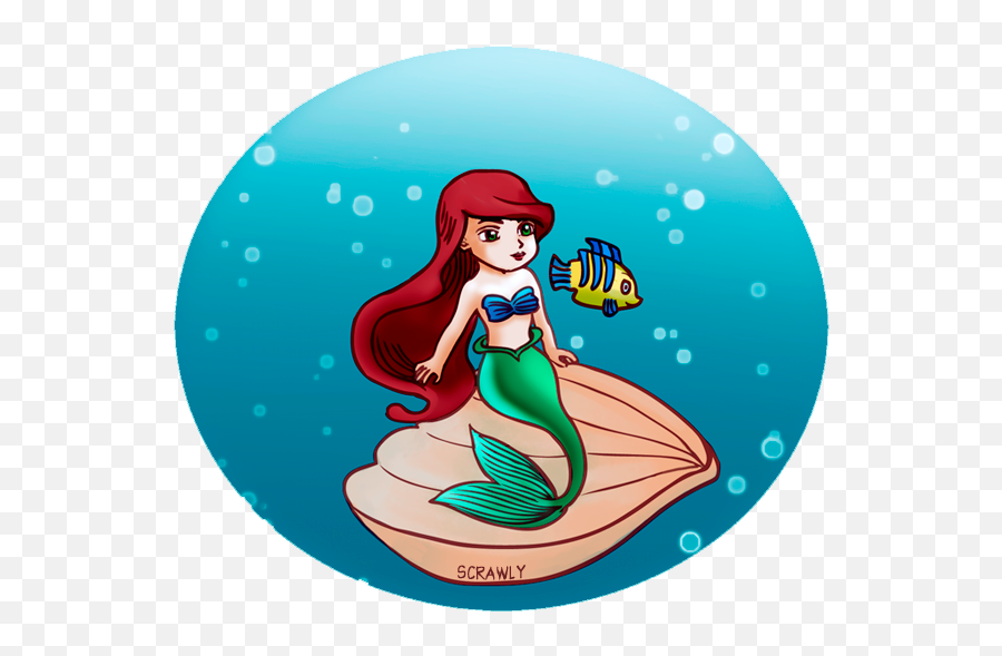 Chibi Ariel The Little Mermaid U2014 Steemkr - Illustration Png,Ariel Png