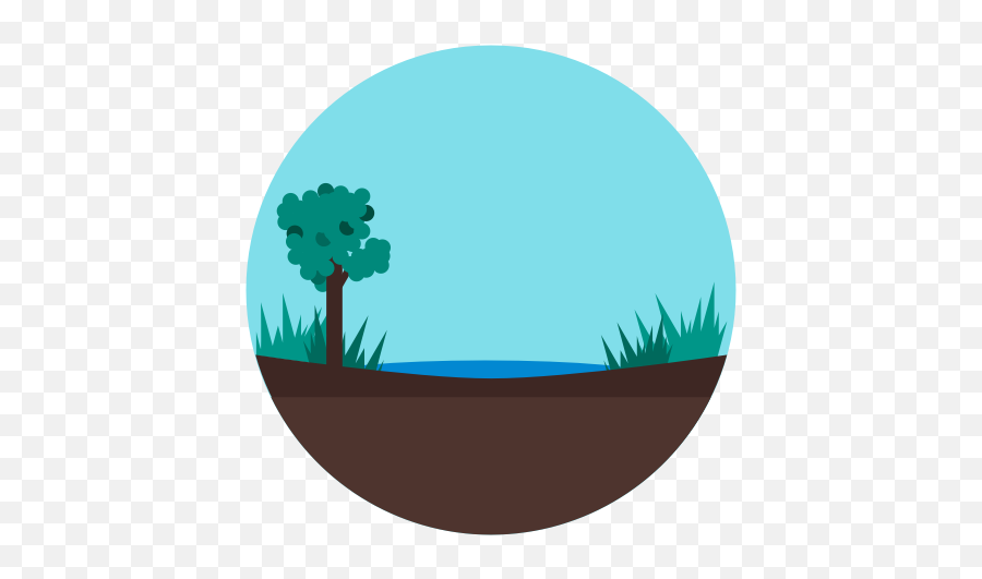 Lake Land Nature River Wet Icon - Flat Land Icon Png,Nature Png