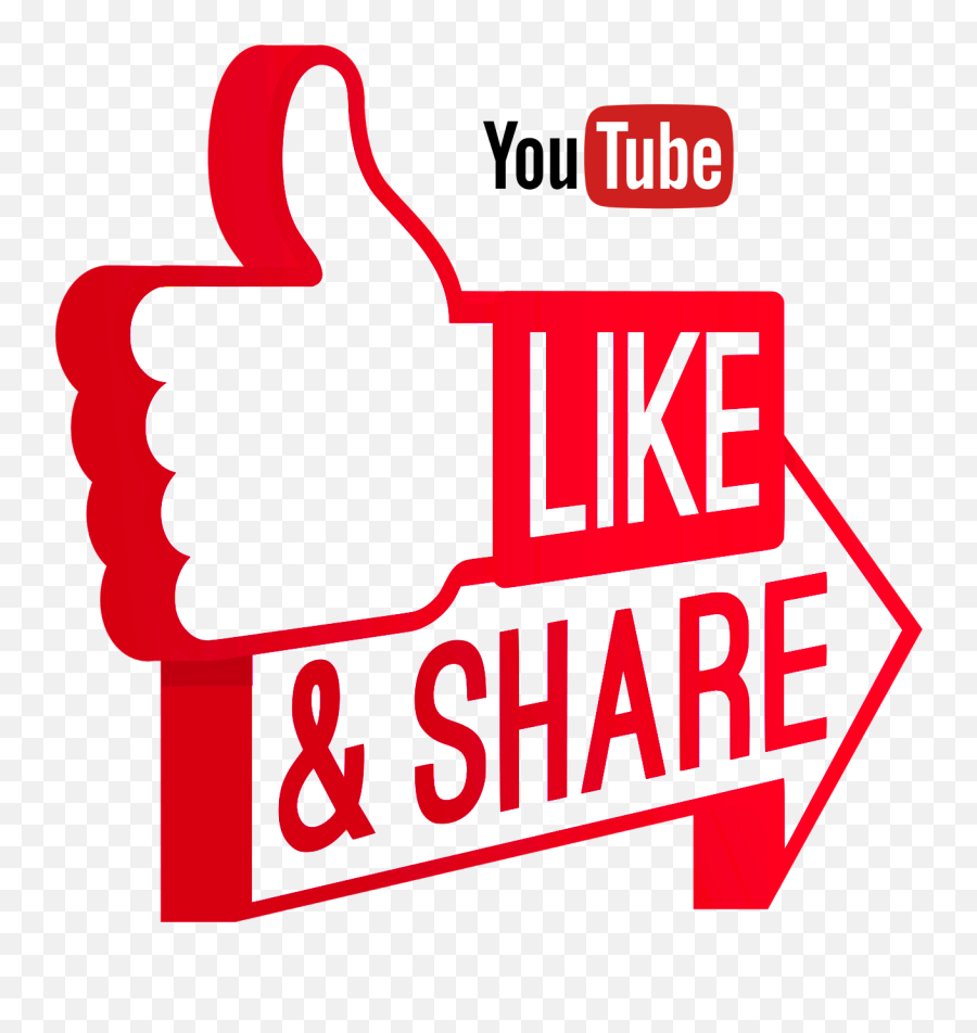 Youtube Transparent Png - Facebook,Like And Share Png