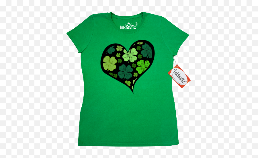 This Image Features Four Leaf Clovers In A Shape Of Heart - Ovarian Cancer Shirts Png,Four Leaf Clover Transparent Background