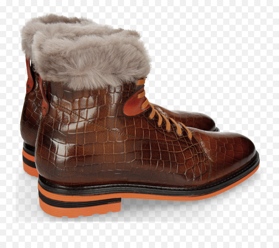 Trevor 19 Venice Crock Wood Winter Orange Fur Taupe Melvin - Work Boots Png,Fur Png