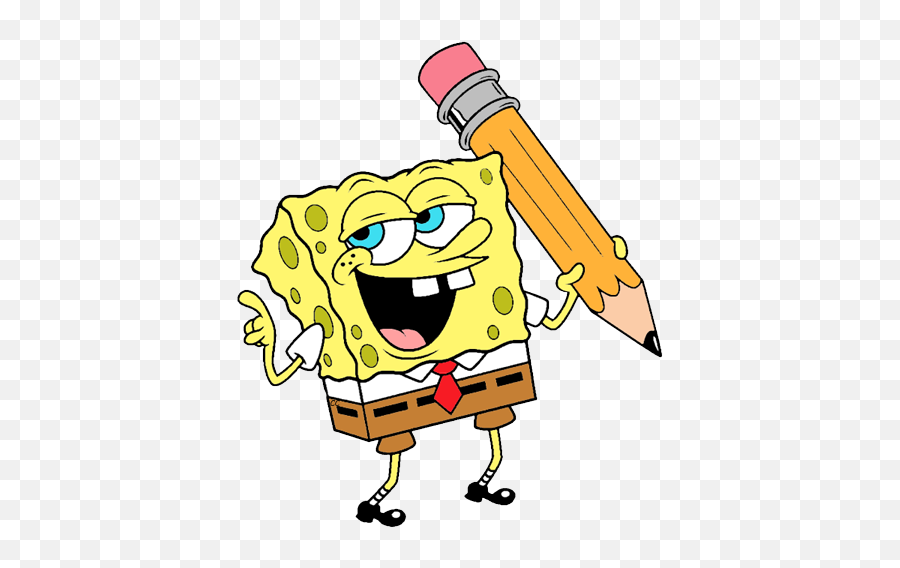 Cartoon Spongebob Squarepants Clipart - Spongebob Writing Png,Spongebob Characters Png