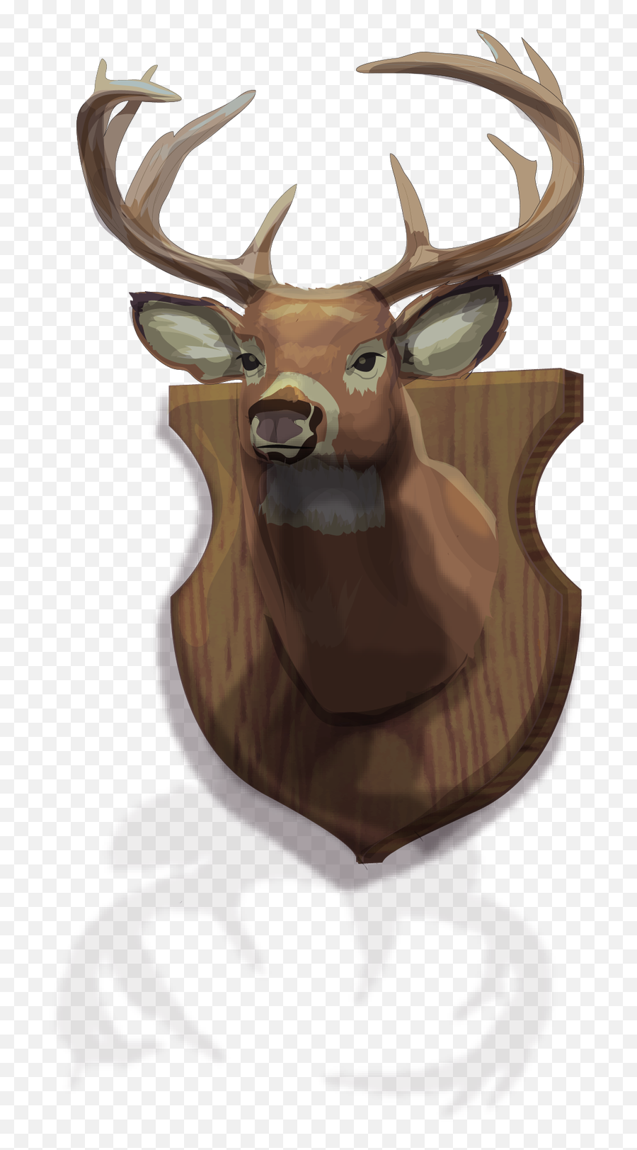 Download Hd Graphic Of A Mounted Buck Head With Horns - Elk Png,Buck Png