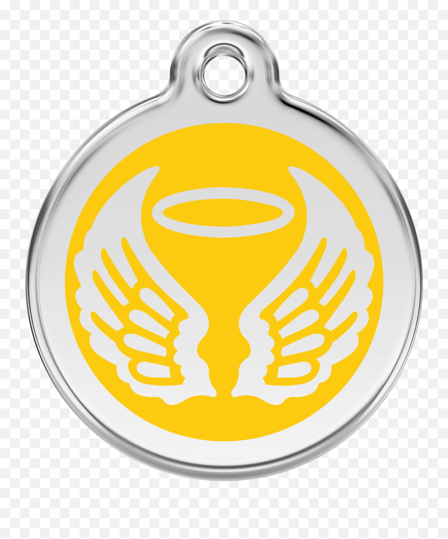 Red Dingo Belgium Enamel Tag Angel Wings Yellow 01 - Aw Dog Id Tag Png,Angel Wings Logo