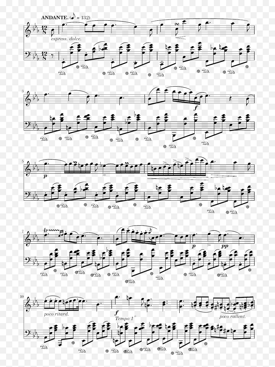 Chopin Nocturnes Opus 9number 2 - Wikisource The Free Nocturne Op 9 No 2 Png,Number 2 Transparent