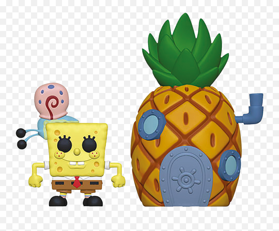 Spongebob Squarepants - Spongebob Squarepants With Pineapple House Pop Town Vinyl Figure Spongebob Funko Pop Png,Pineapple Cartoon Png