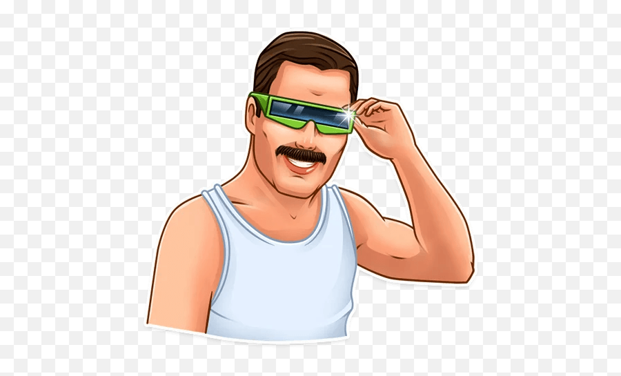 Freddie Mercury - Freddie Mercury Whatsapp Sticker Png,Freddie Mercury Png